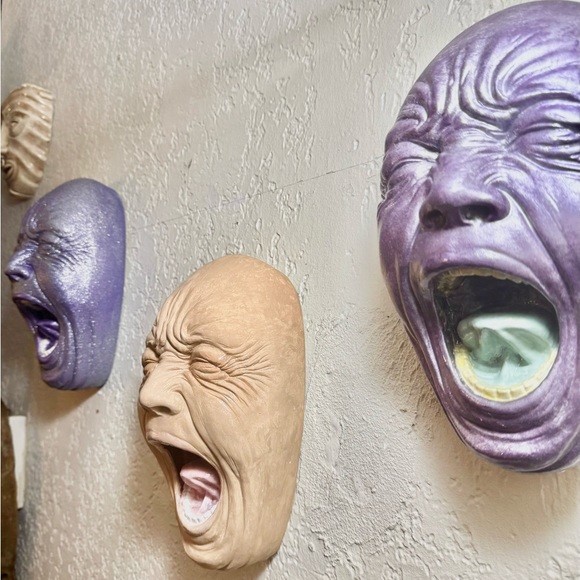 X3 (3) Screaming faces hand painted - asking price is firm - Picture 15 of 16